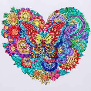 Love Butterfly-Special Shaped Crystal Diamond Painting-30*30cm