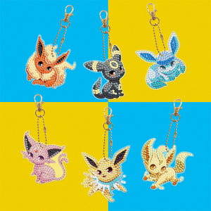 6pcs Pok¨¦mon Double Sided Keychain