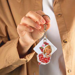 6pcs Doll Double Sided Keychain