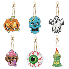 Load image into Gallery viewer, 6pcs Halloween Ghost Double Sided Keychain
