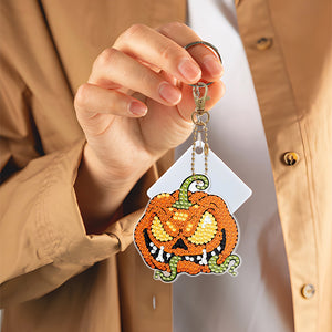 6pcs Halloween Ghost Double Sided Keychain