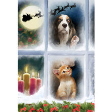 Load image into Gallery viewer, Christmas Cat Dog-Full Drill Diamond Painting
