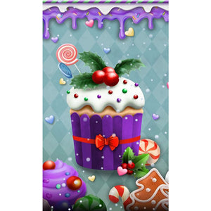 Holiday Cupcakes-Full Drill Diamond Painting-40x70CM