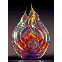 Load image into Gallery viewer, Glass Fire Sculpture-Full Round Diamond Painting-30x40cm
