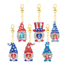 Load image into Gallery viewer, 5pcs DIY Diamond Painting Ladybug Gnomes Double-sided Keychains
