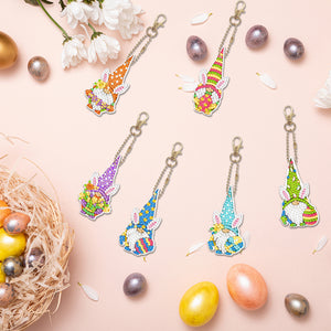 6pcs Easter Double Sided Keychain