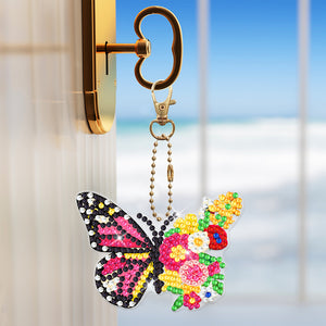 6pcs Butterfly Double Sided Keychain