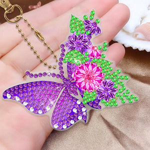 6pcs Butterfly Double Sided Keychain