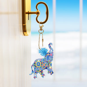 6pcs Elephant Double Sided Keychain