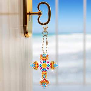 6pcs Cross Double Sided Keychain