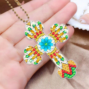 6pcs Cross Double Sided Keychain