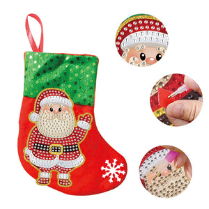 DIY Diamond Painting-3pcs Christmas stocking pendants