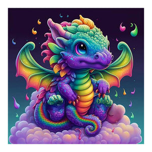 Dragon-Full Round Diamond Painting-30x30cm