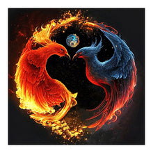 Load image into Gallery viewer, Dragon And Phoenix Yin And Yang Diagram-Full Round Diamond Painting-30x30cm
