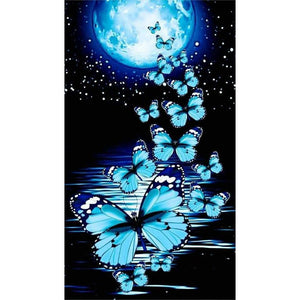 Moonlight Butterfly-Full Drill Diamond Painting-40x70cm