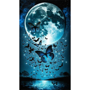 Moonlight Butterfly-Full Drill Diamond Painting-40x70cm