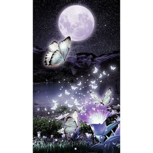 Moonlight Butterfly-Full Drill Diamond Painting-40x70cm