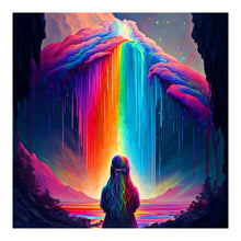 Load image into Gallery viewer, Rainbow Girl-Full Round Diamond Painting-30x30cm
