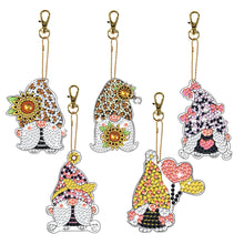 Load image into Gallery viewer, 5pcs/set-Cartoon-Double Side Drill-Diamond Keychain
