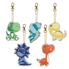 Load image into Gallery viewer, 5pcs/set-Cartoon-Double Side Drill-Diamond Keychain
