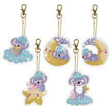 Load image into Gallery viewer, 5pcs/set-Cartoon-Double Side Drill-Diamond Keychain
