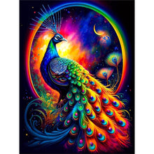 Load image into Gallery viewer, Colorful Peacock-Full Round Diamond Painting-30x40cm
