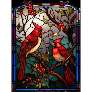 Cardinal-Full Round Diamond Painting-30x40cm