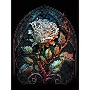 Rose-Full Round Diamond Painting-30x40cm