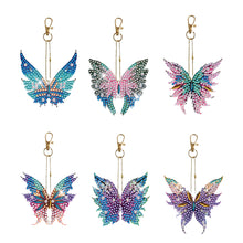 Load image into Gallery viewer, 6pcs/Set-Butterfly/Wing-Double Side Drill-Diamond Keychain
