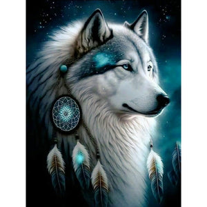 Wolf-Full Round Diamond Painting-30x40cm