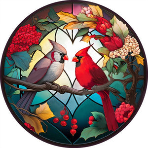 Stained Glass Animal-Full Round Diamond Painting-35x35cm