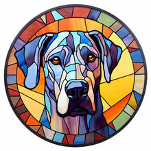 Load image into Gallery viewer, Stained Glass Dog-Full Round Diamond Painting-30x30cm
