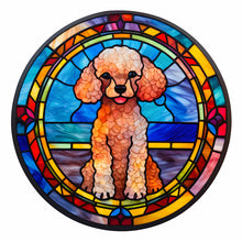 Load image into Gallery viewer, Stained Glass Dog-Full Round Diamond Painting-30x30cm
