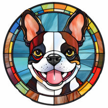 Load image into Gallery viewer, Stained Glass Dog-Full Round Diamond Painting-30x30cm
