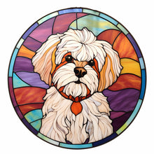 Load image into Gallery viewer, Stained Glass Dog-Full Round Diamond Painting-30x30cm
