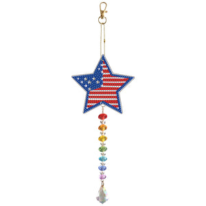 Independence Day Pentagram-Crystal Light Catcher