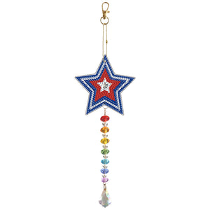 Independence Day Pentagram-Crystal Light Catcher