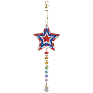 Independence Day Pentagram-Crystal Light Catcher