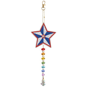 Independence Day Pentagram-Crystal Light Catcher