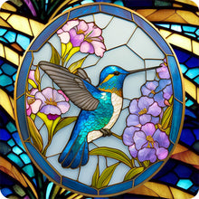 Load image into Gallery viewer, Stained Glass Hummingbird-Full Round Diamond Painting-30x30cm
