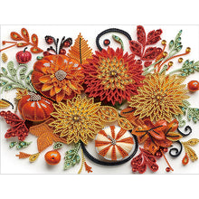 Load image into Gallery viewer, Autumn Pumpkin Quill Paper Painting-Partial Special Diamond Painting-40x30cm
