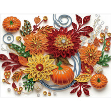 Load image into Gallery viewer, Autumn Pumpkin Quill Paper Painting-Partial Special Diamond Painting-40x30cm
