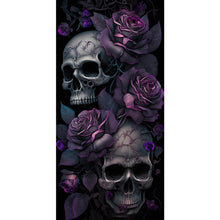 Load image into Gallery viewer, Skull-Full Round Diamond Painting-40x80cm-Large Size
