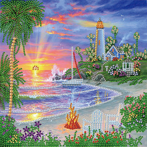 Lighthouse-Partial Special Diamond Painting-30x30cm