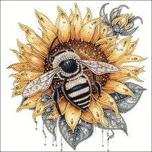 Load image into Gallery viewer, Sunflower Bee-Partial Special Diamond Painting-30x30cm
