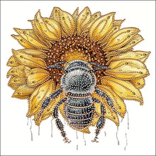 Load image into Gallery viewer, Sunflower Bee-Partial Special Diamond Painting-30x30cm
