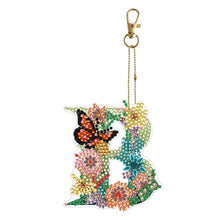 Load image into Gallery viewer, 26 Alphabet Flowers-Double Sided Keychain
