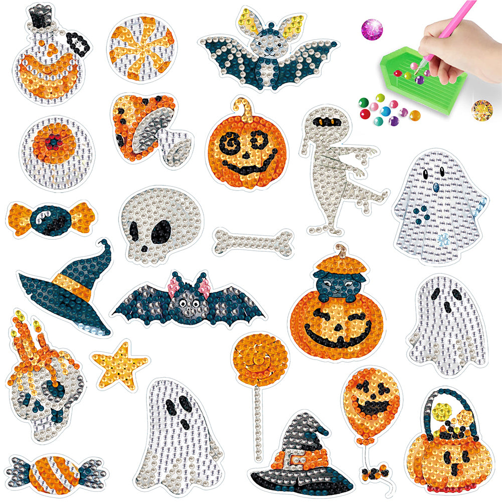 2pcs/set-Halloween-Diamond Sticker