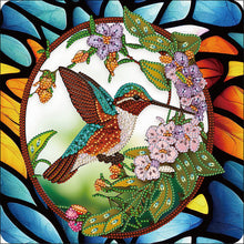 Load image into Gallery viewer, Stained Glass Hummingbird-Partial Special Diamond Painting-30x30cm
