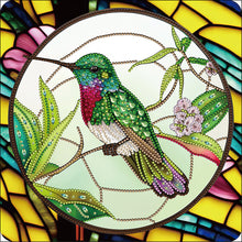 Load image into Gallery viewer, Stained Glass Hummingbird-Partial Special Diamond Painting-30x30cm
